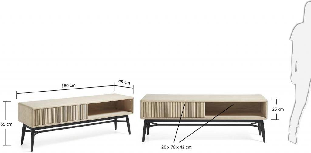 laforma hendrix laforma fernsehschrank hendrix eiche 160x45x55cm la forma laforma hendrix laforma fernsehschrank hendrix eiche 160x45x55cm la forma